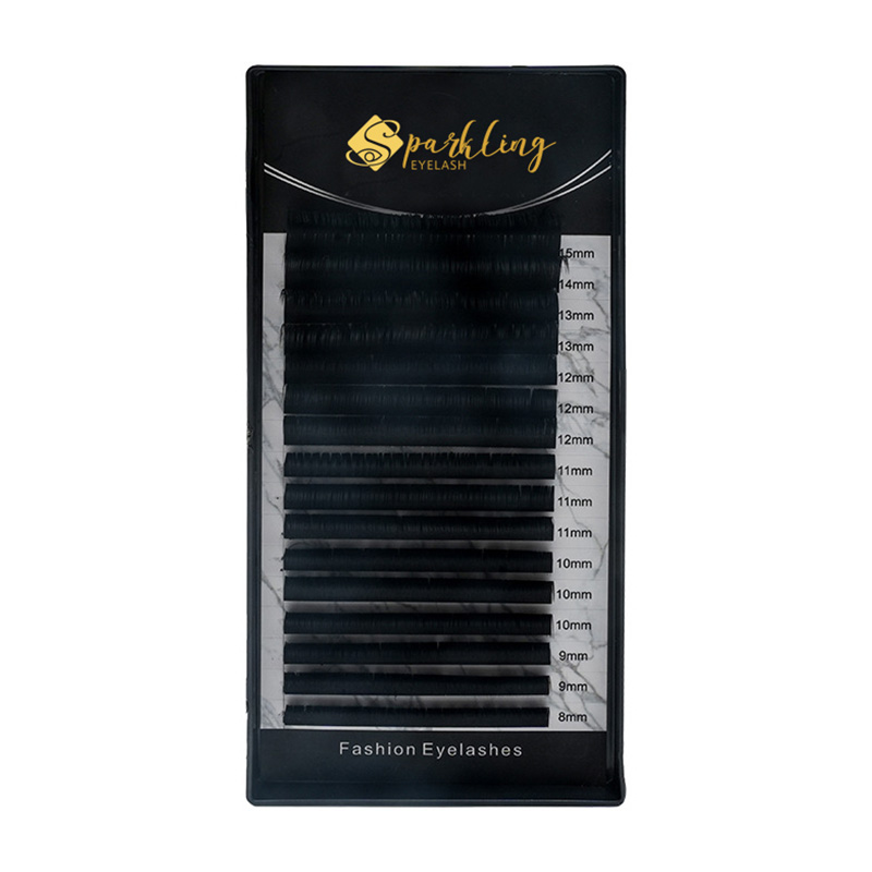 0,05 D Curl Mattschwarze Volumen-Wimpernverlängerung