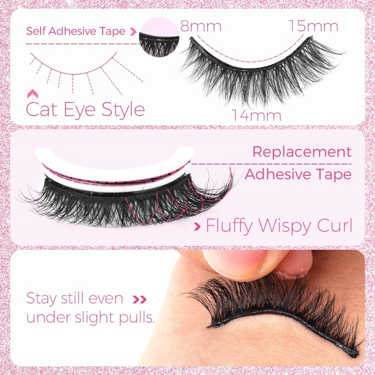 Holen Sie sich im Handumdrehen Glamour mit selbstklebenden Wimpern: Der ultimative zeitsparende Beauty-Hack