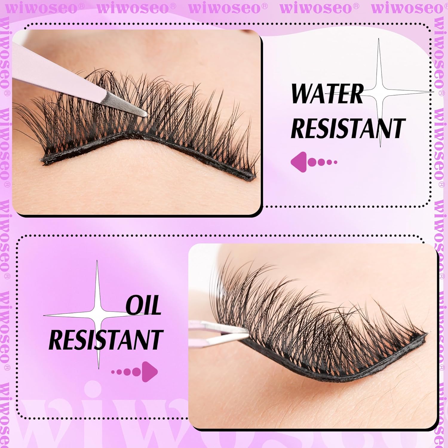 Holen Sie sich den perfekten Look mit den selbstklebenden Wispy Fluffy Lashes von Pingdu Sparkling Eyelash®