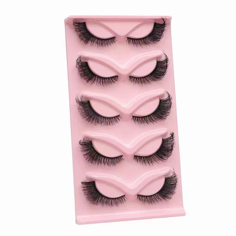 Katzenaugen-Wimpern, dünne, künstliche Wimpern, natürlicher Look