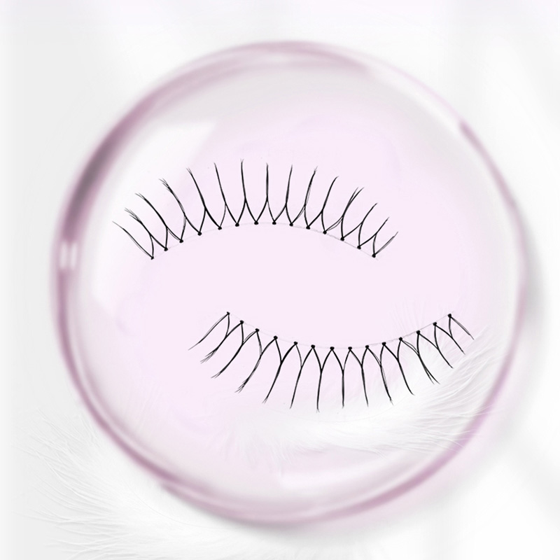 Transparente Band-Anime-Wimpern im 4er-Pack
