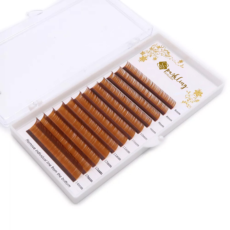 Color Eyelashes Extensions Nerz gemischte Länge in einer Schale (c Curl 0.07mm 7-15mix)