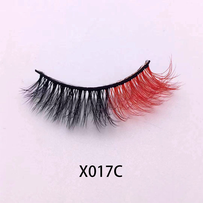 Farbe Faux Mink Wimpern 3D Curling Fake Wimpern
