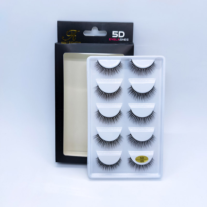 Dramatisches langes dickes Volumen Fake EyeLash Crisscross Wispy Lashes 5 Paar