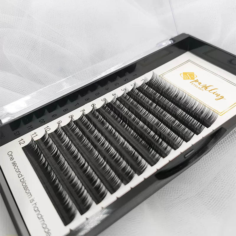 Wimpernverlängerung D Curl 15–20 mm Mixed Tray Silk Classic Lash Einzelwimpernverlängerung