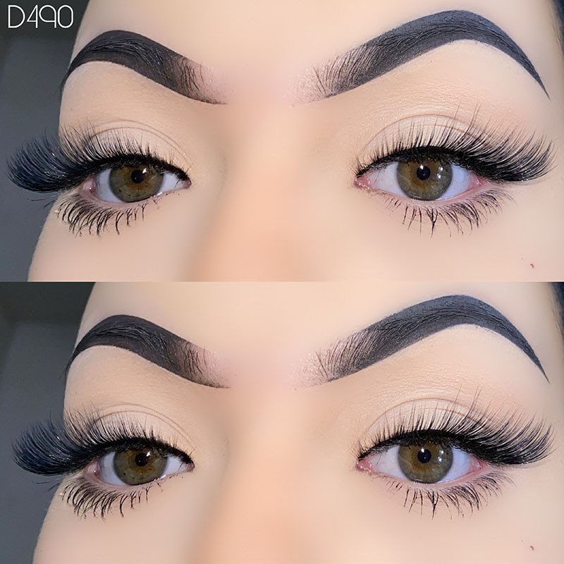 Flauschige Fuchsaugen-Wimpern, zarte Katzenaugen-Wimpern